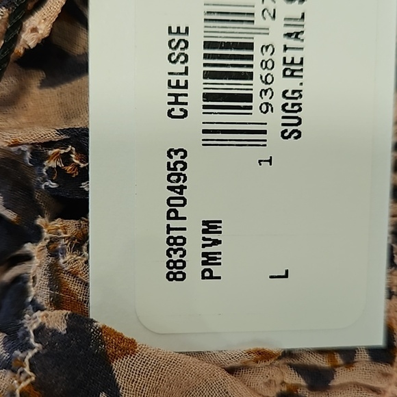 💕JOIE💕 Chelsse Short Sleeve 100% Silk Blouse Top ~ Pale Mauve Print L NWT - Picture 14 of 15